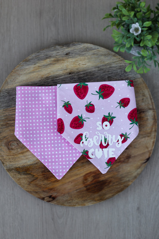 Strawberry Polka Dot Bandana