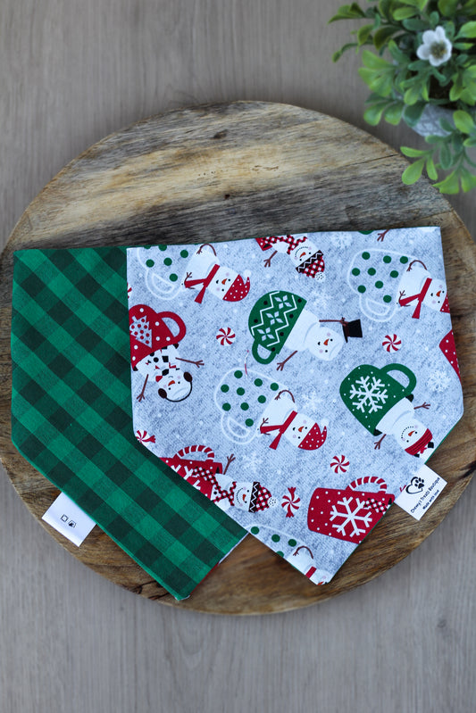 Snow Man Hot Cocoa Christmas Bandana