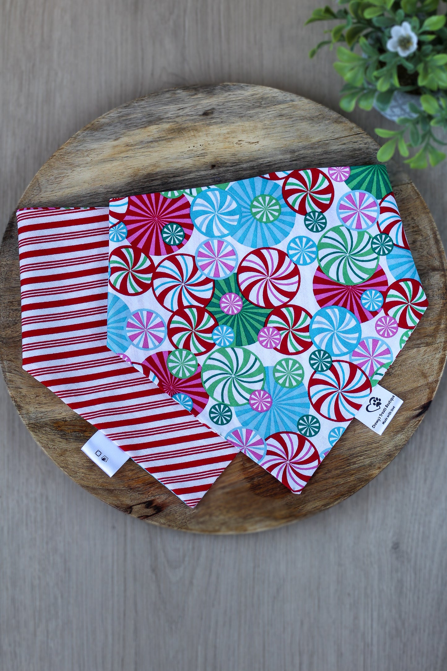 Peppermint Candy Christmas Bandana